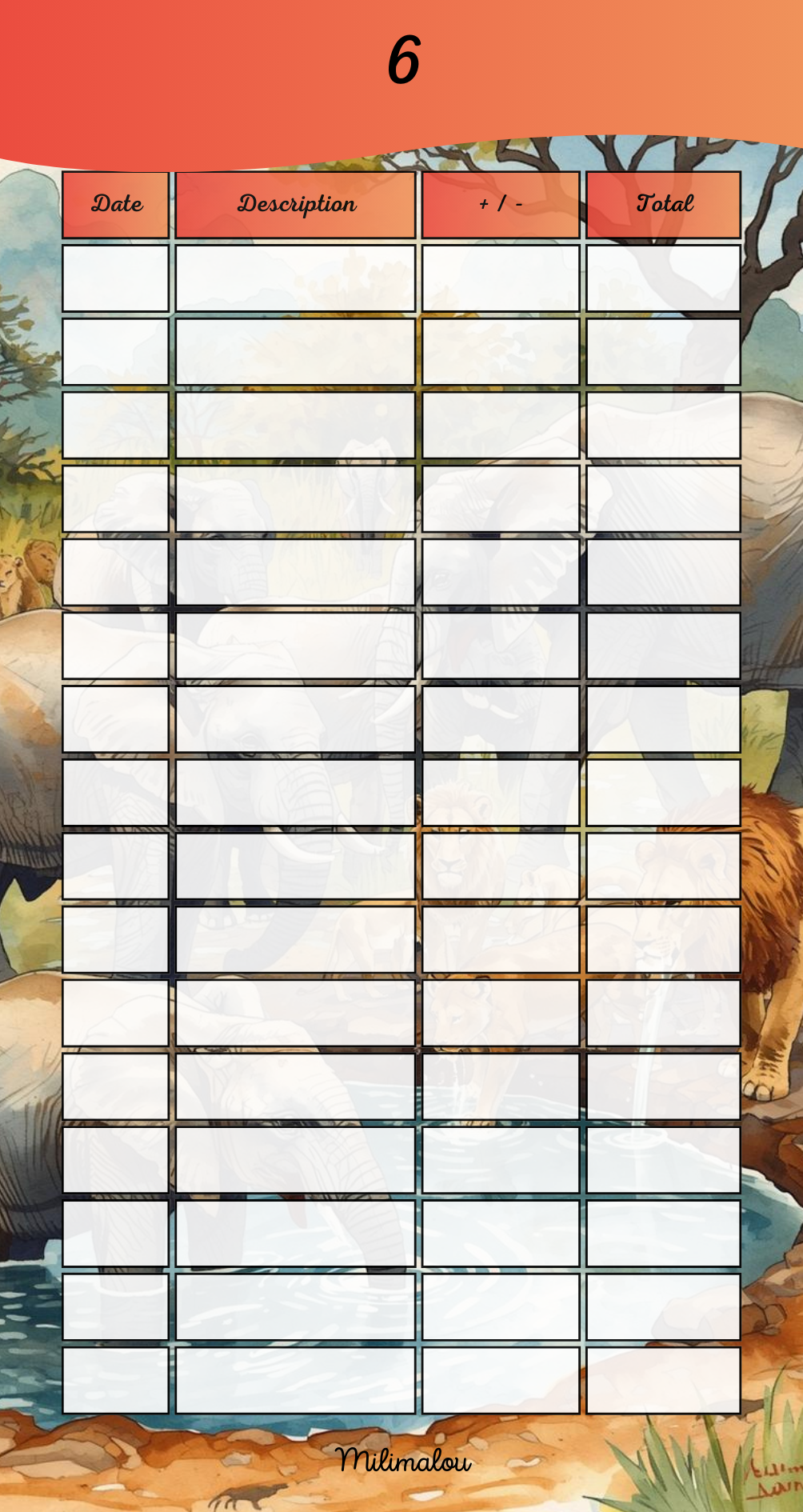 Page de Garde A6 Savane