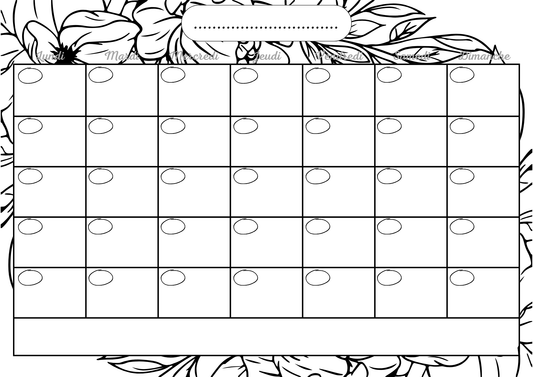 Planning Feuilles Noir