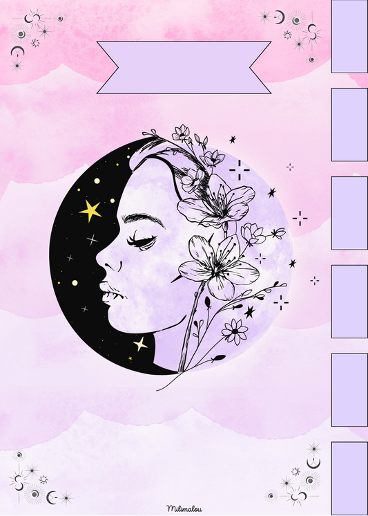 Intercalaires A5 Lune Rose