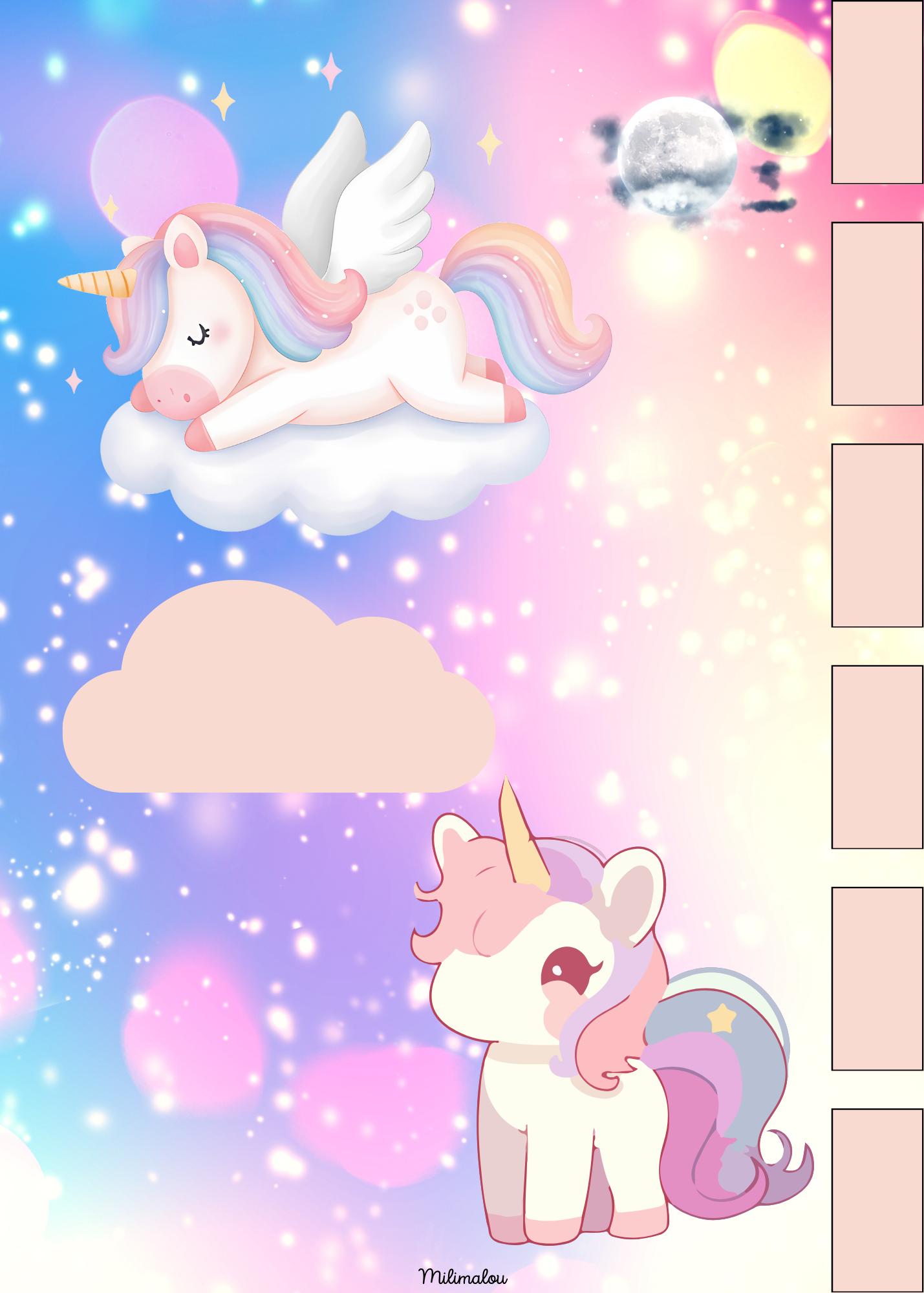 Intercalaires A5 Licorne