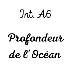 Intercalaires A6 Profondeur de l'Océan