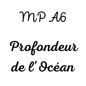 Marque Page A6 Profondeur de l'Océan