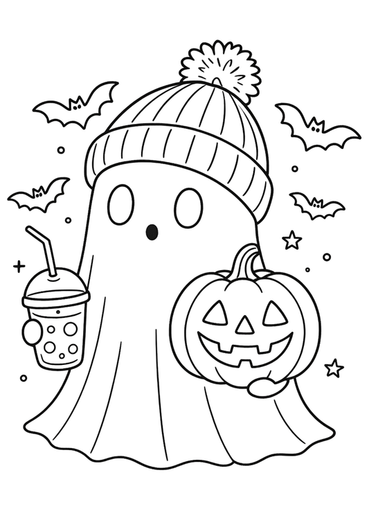 Coloriage A4 Halloween 1