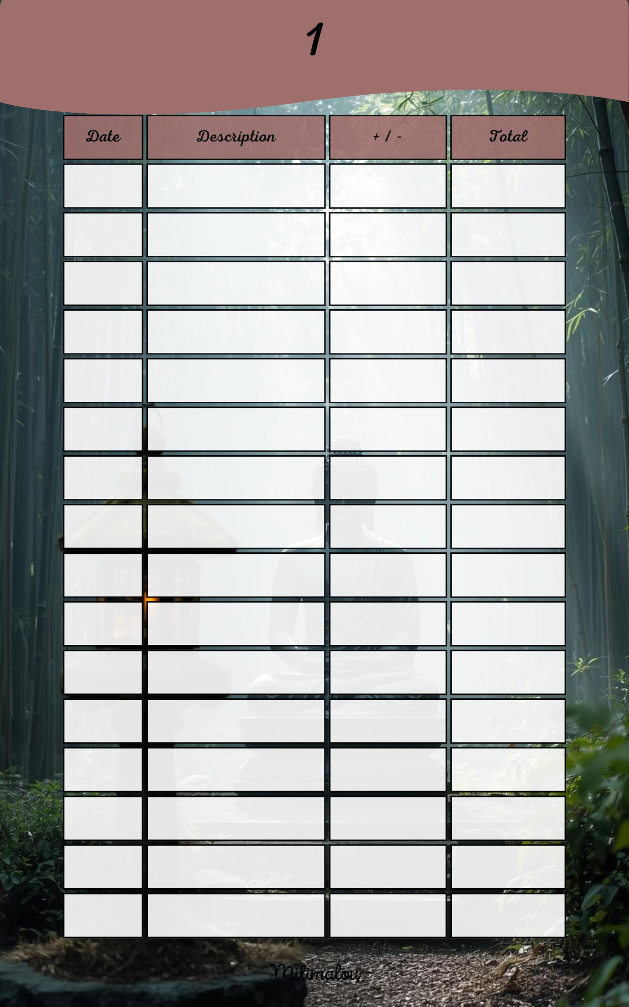 Page de Garde A5 Zen