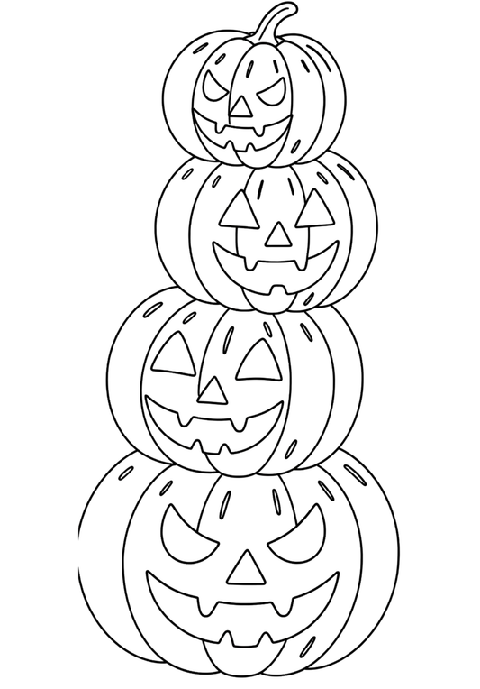 Coloriage A4 Halloween 2