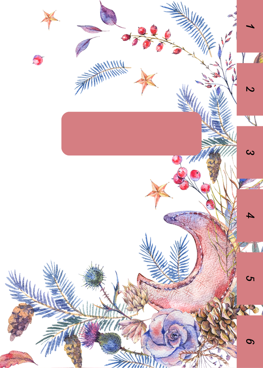 Intercalaires A5 Lune Florale