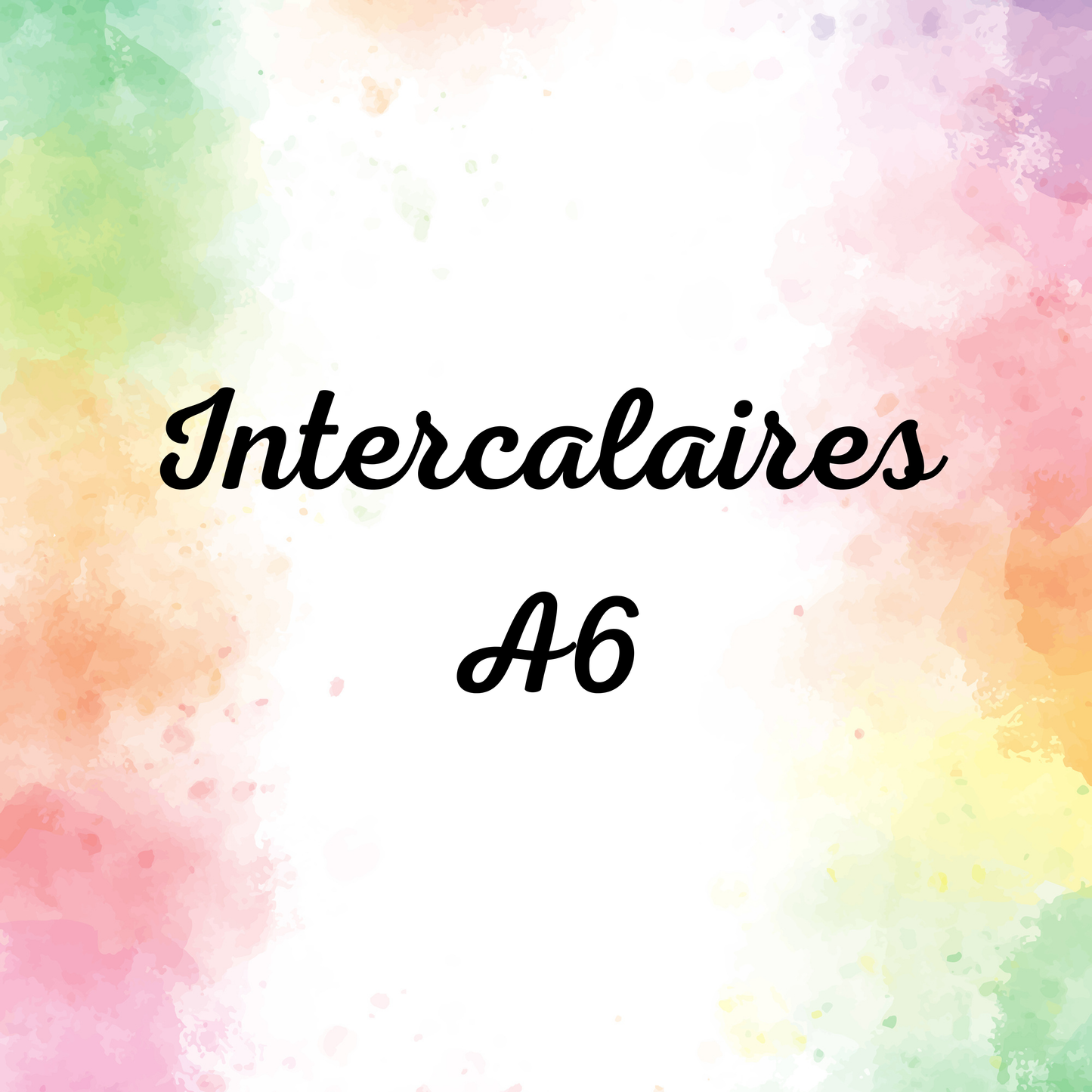 Intercalaires A6 (lot de 3)