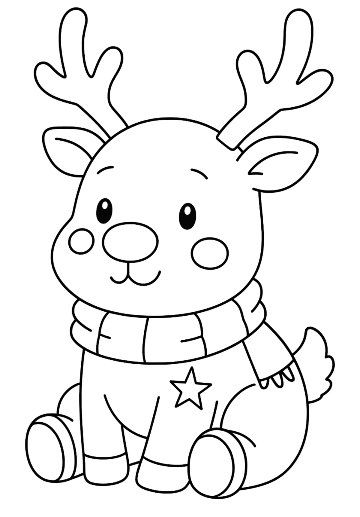 Coloriage A4 Noël 3