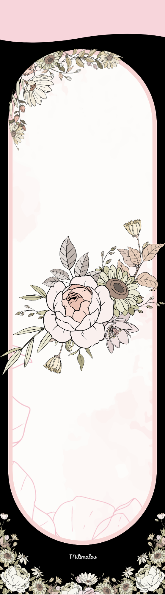 Marque Page A6 Fleurs