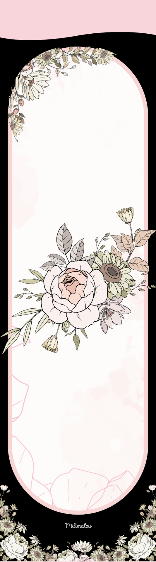 Marque Page A6 Fleurs