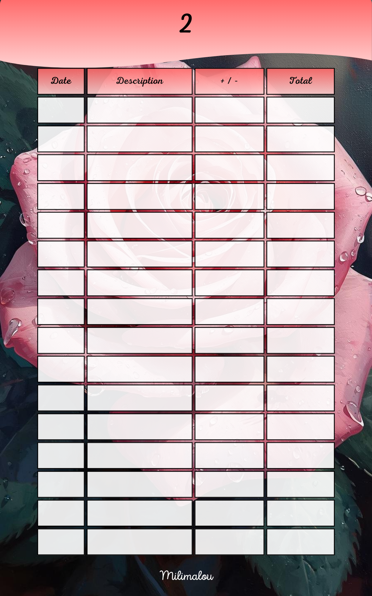 Page de Garde A5 Rose