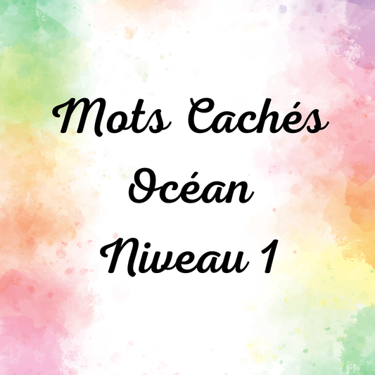 Mots Cachés Océan Niveau 1