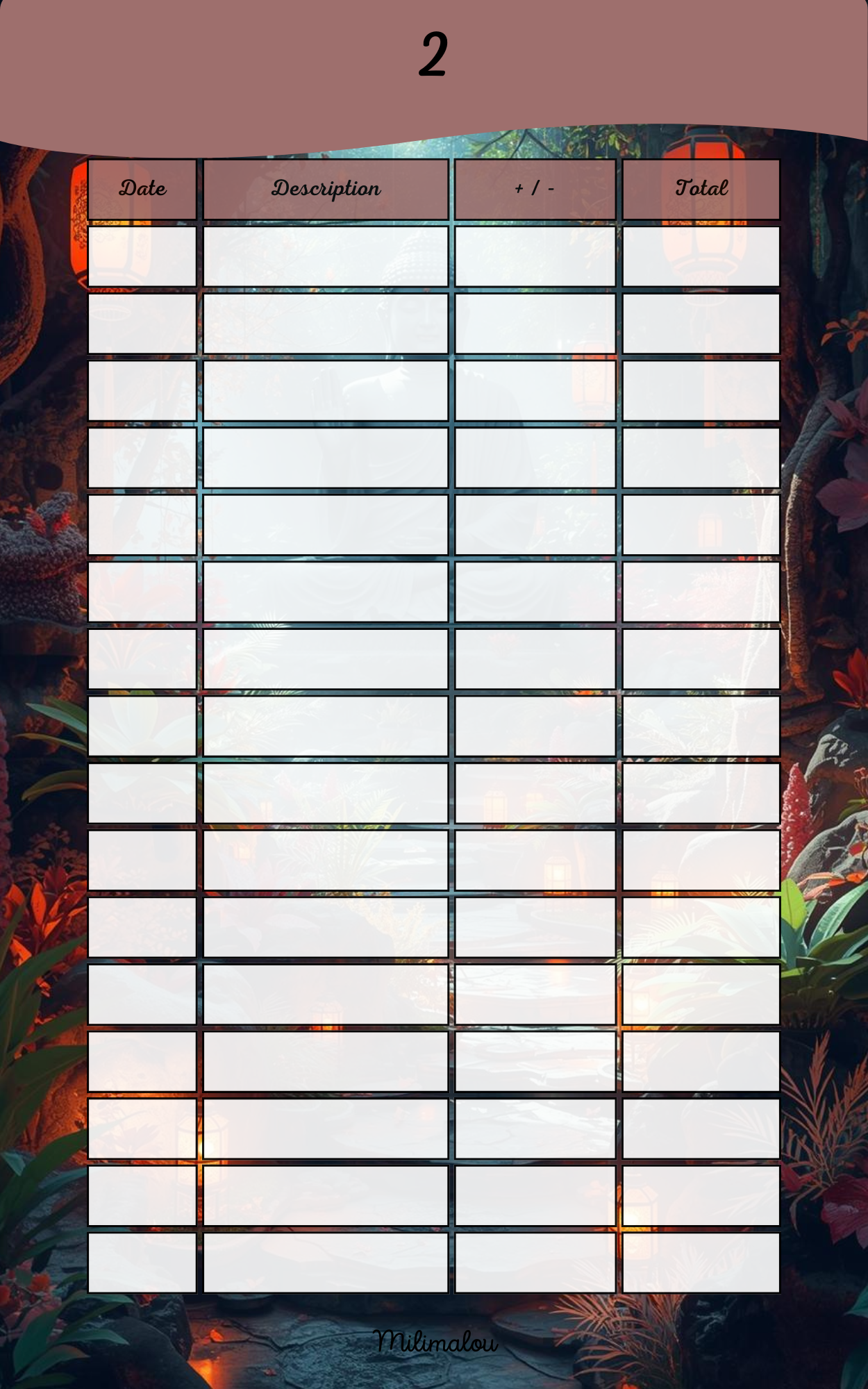 Page de Garde A5 Zen