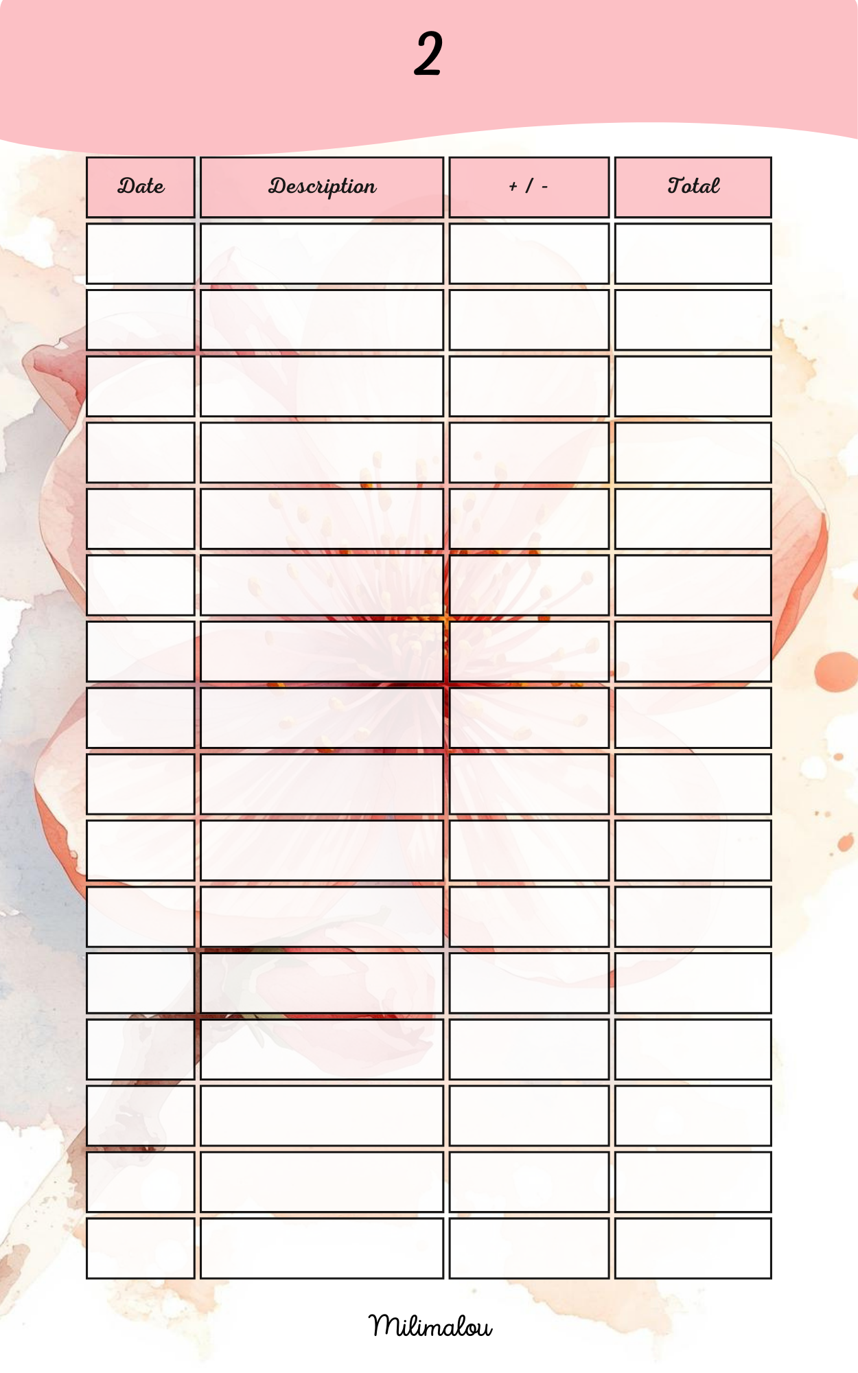 Page de Garde A5 Fleur de Pêcher