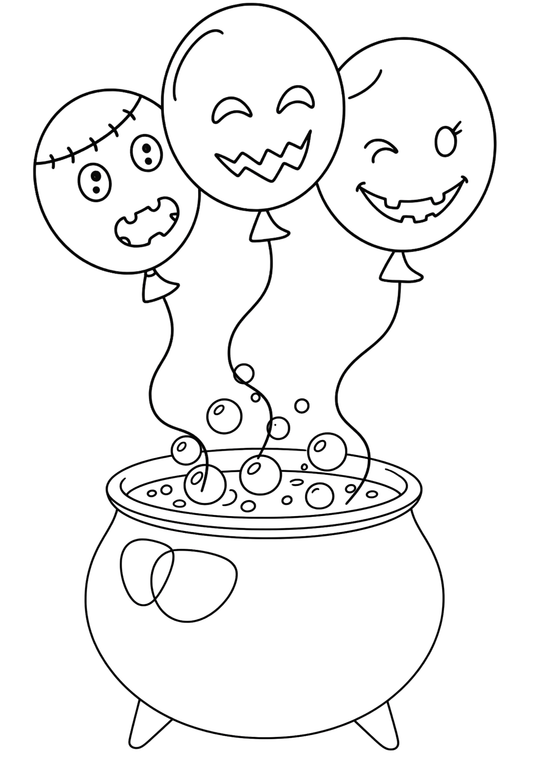 Coloriage A4 Halloween 4