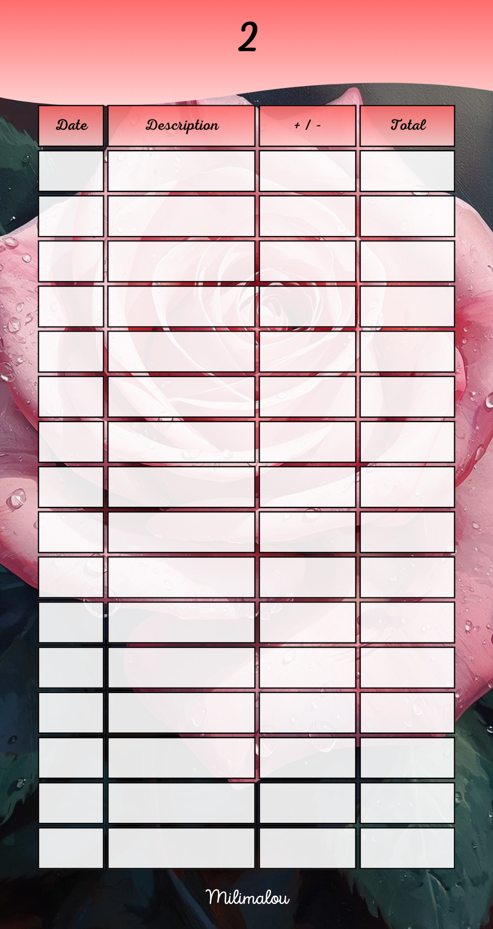 Page de Garde A6 Rose