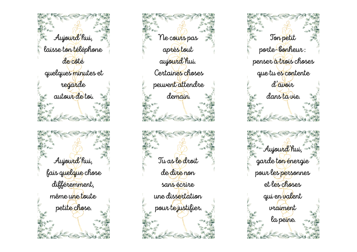 Cartes Positive