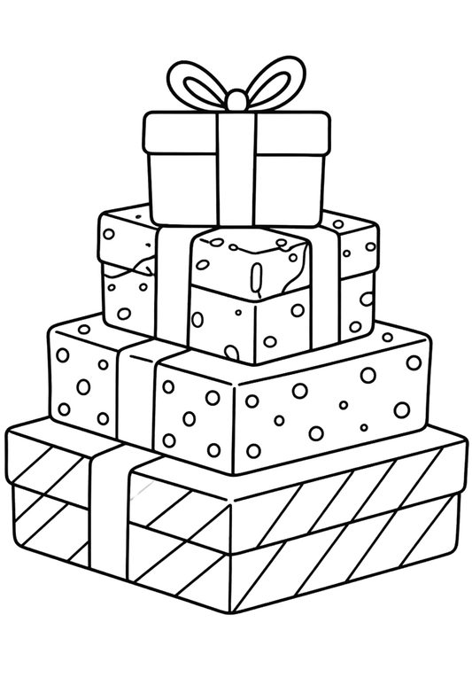 Coloriage A4 Noël 5
