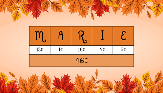 Défi Prénom Automne