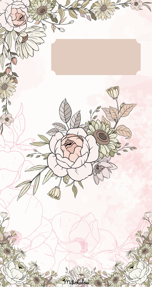 Page de Garde A6 Fleurs