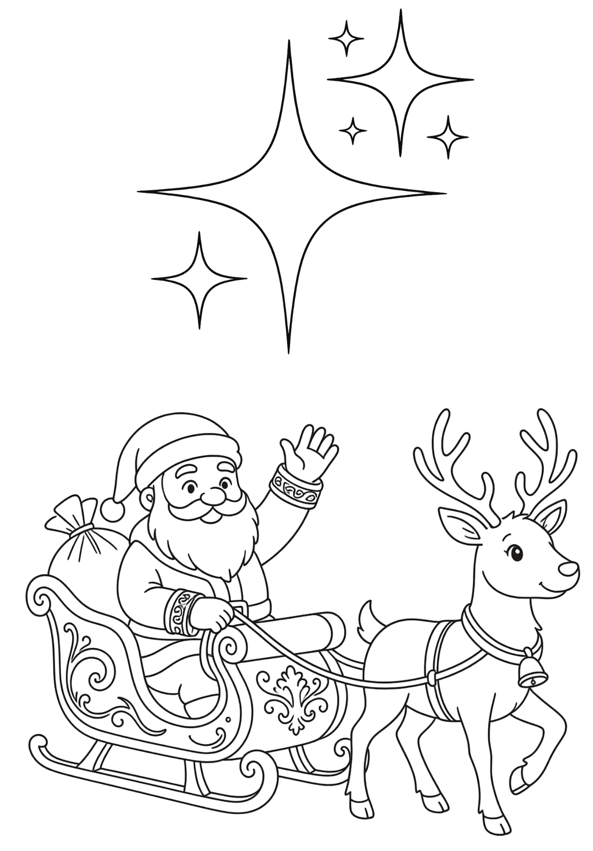 Coloriage A4 Noël 6