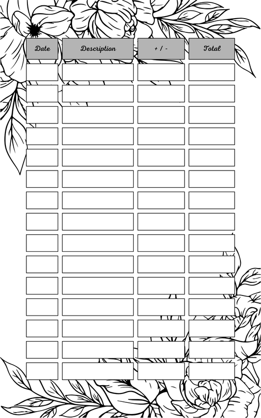 Suivi Budget A5 Feuilles Noir