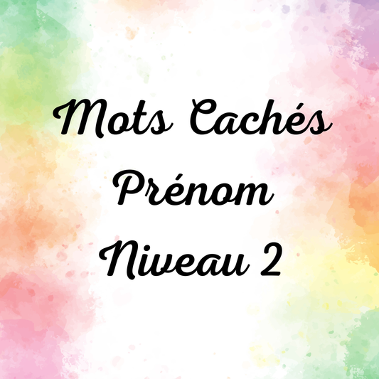 Mots Cachés Prénom Niveau 2