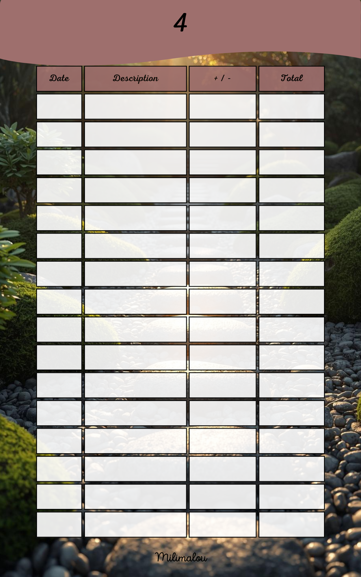 Page de Garde A5 Zen