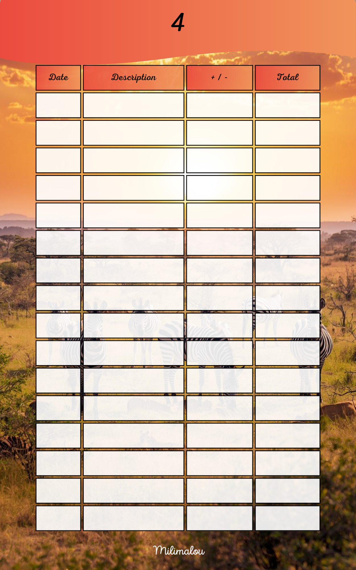Page de Garde A5 Savane
