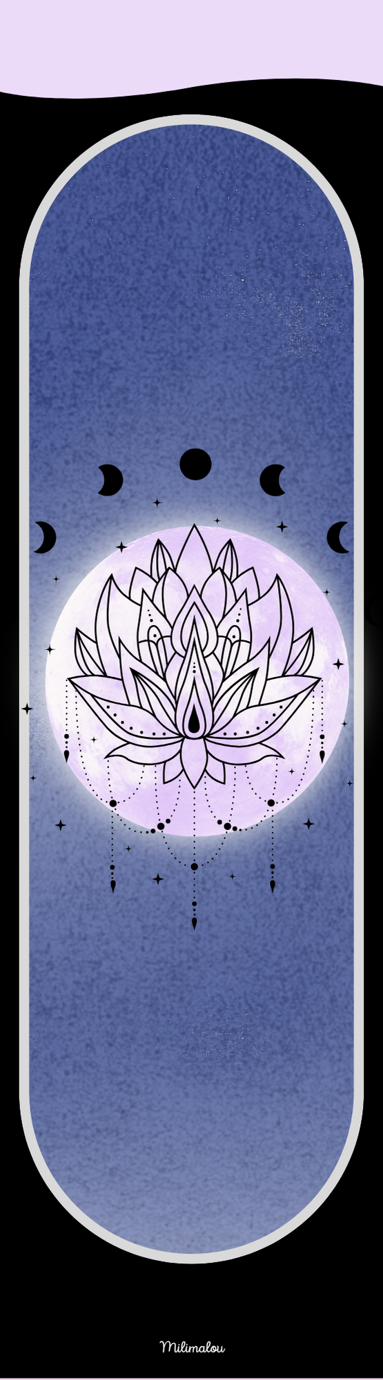 Marque Page A6 Lune Bleu