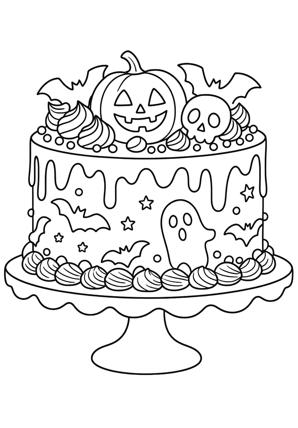 Coloriage A4 Halloween 9