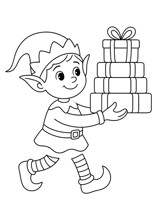 Coloriage A4 Noël 9