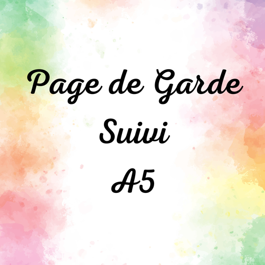 Page de Garde et Suivi A5