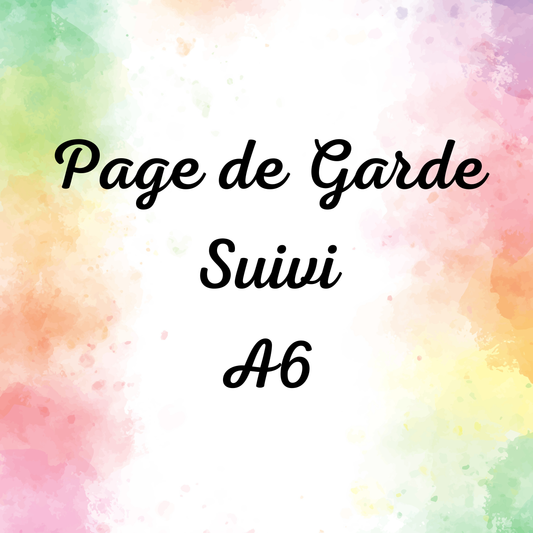 Page de Garde et Suivi A6