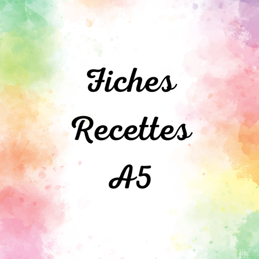 Recettes A5 (lot de 5 fiches)