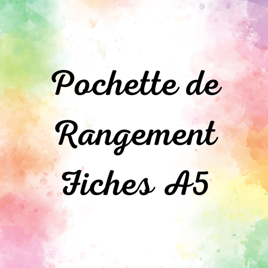 Pochette de Rangement Fiches A5
