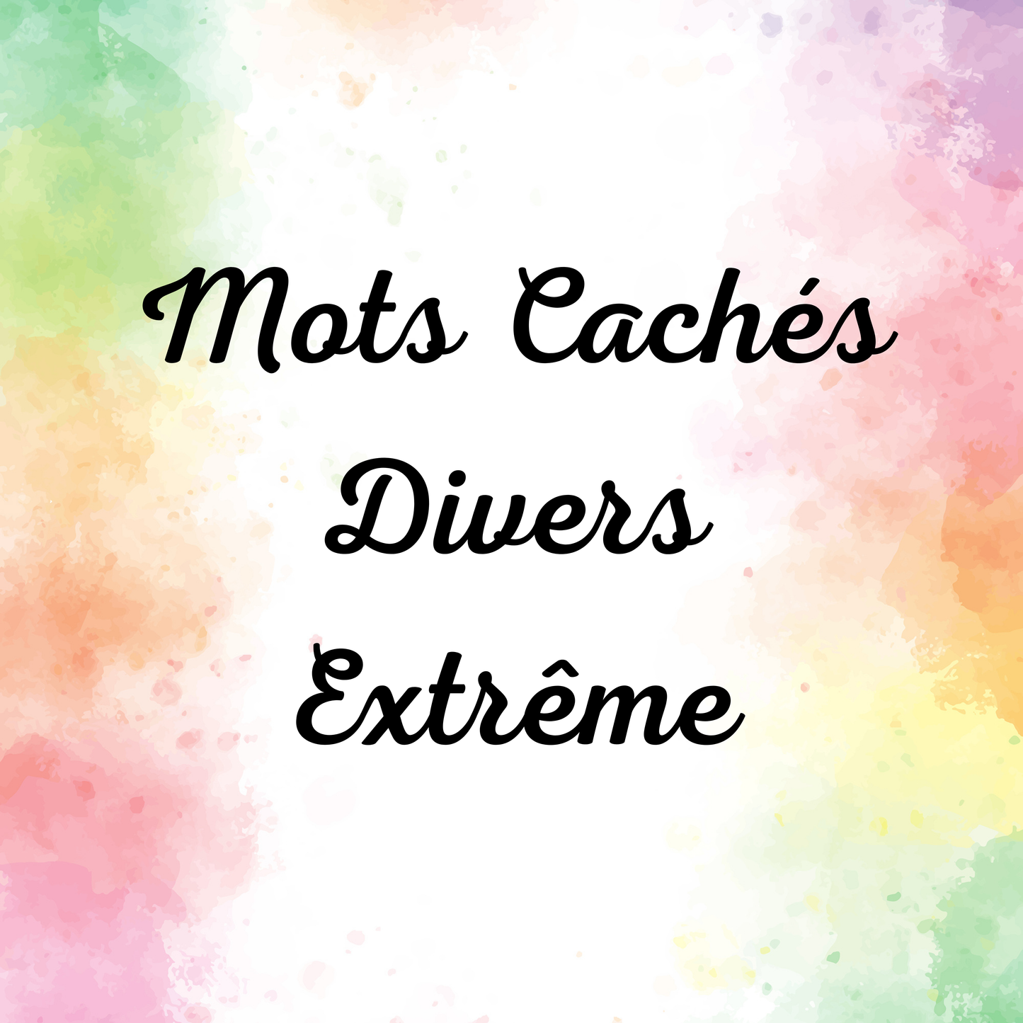 Mots Cachés Divers Extrême