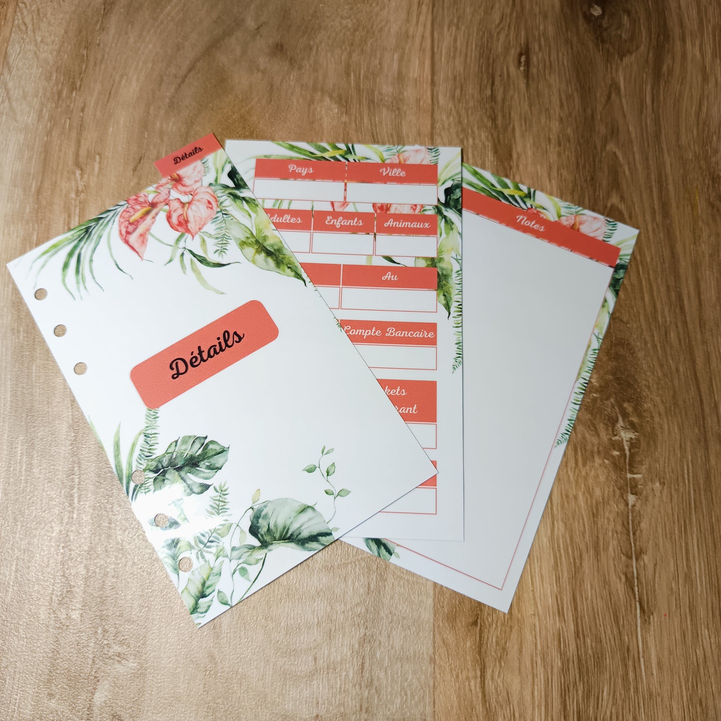 Fiches Budget Vacances A6