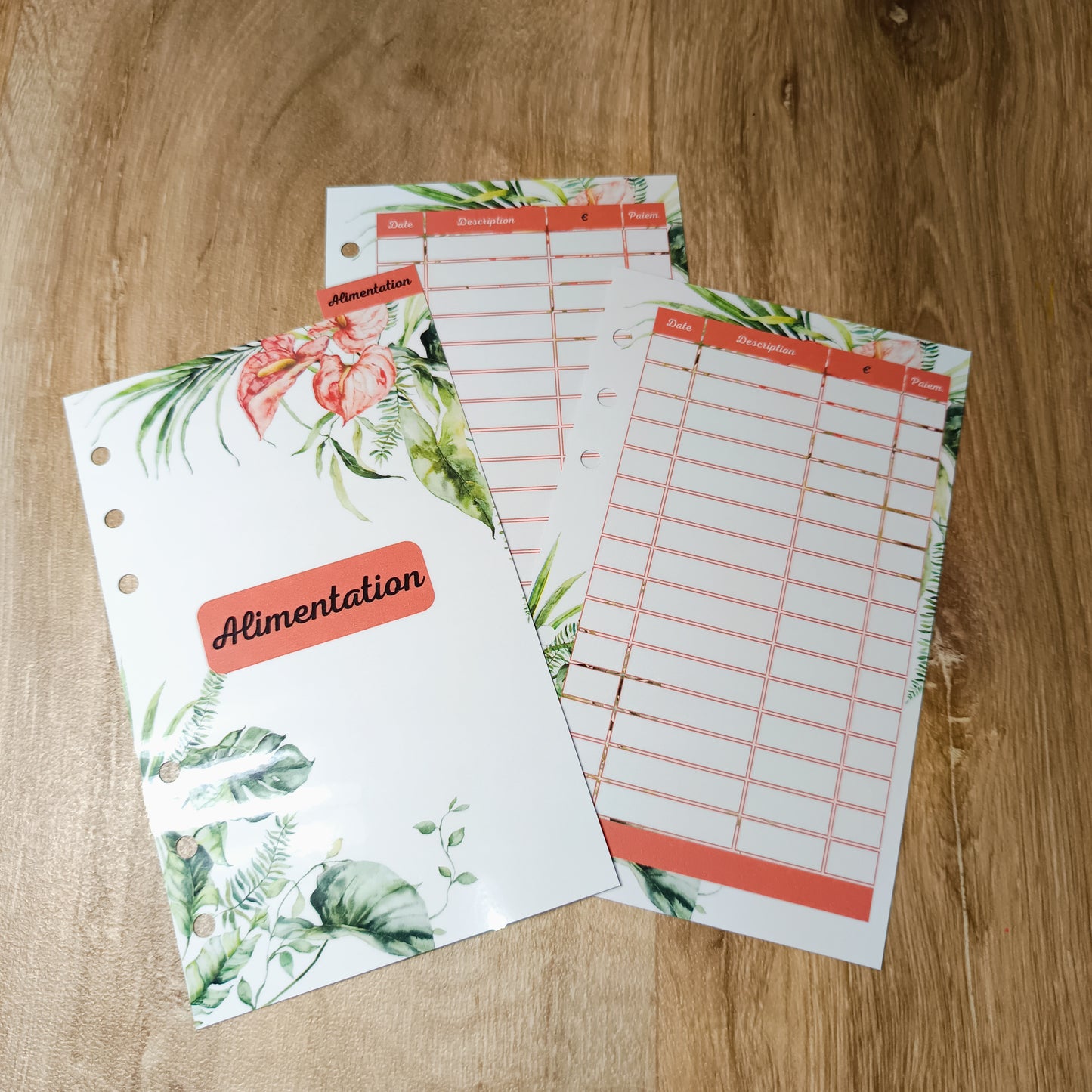 Fiches Budget Vacances A6