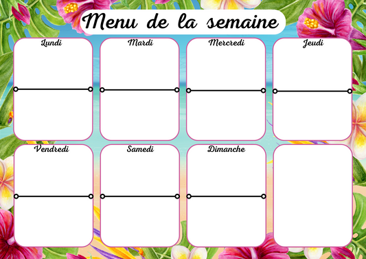 Menu Bora Bora