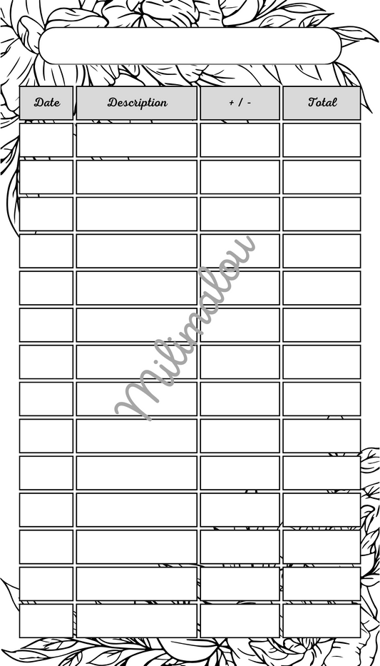 Suivi Budget Feuilles Noir