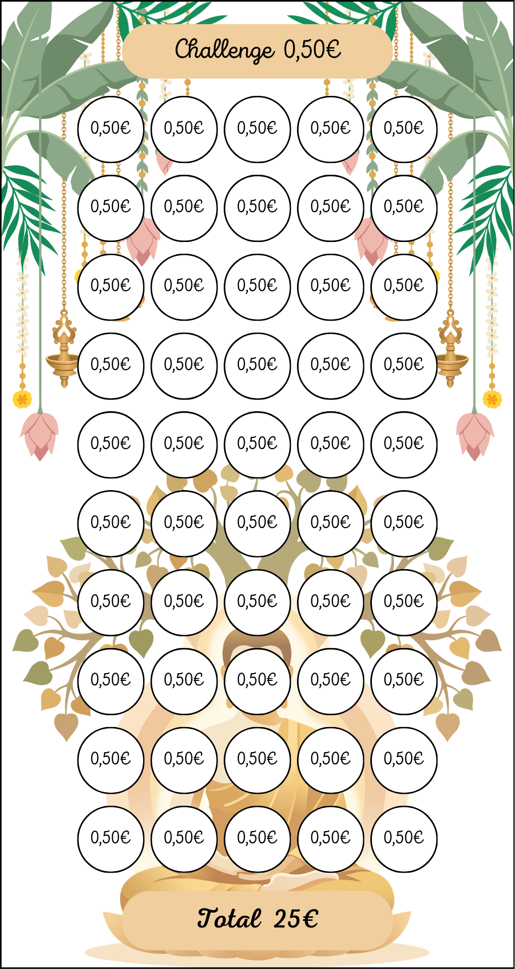 Tracker Challenge Bouddha 0.50€