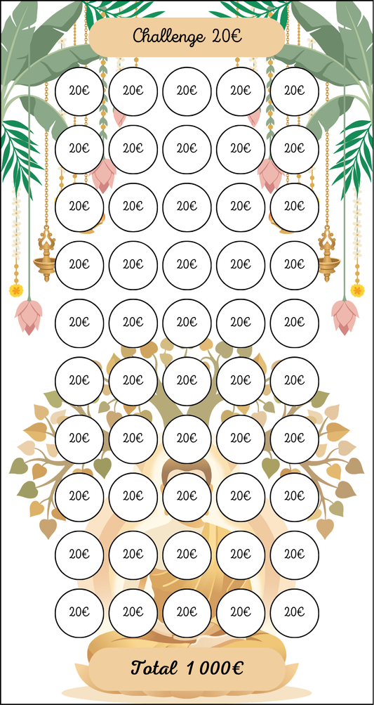 Tracker Challenge Bouddha 20€
