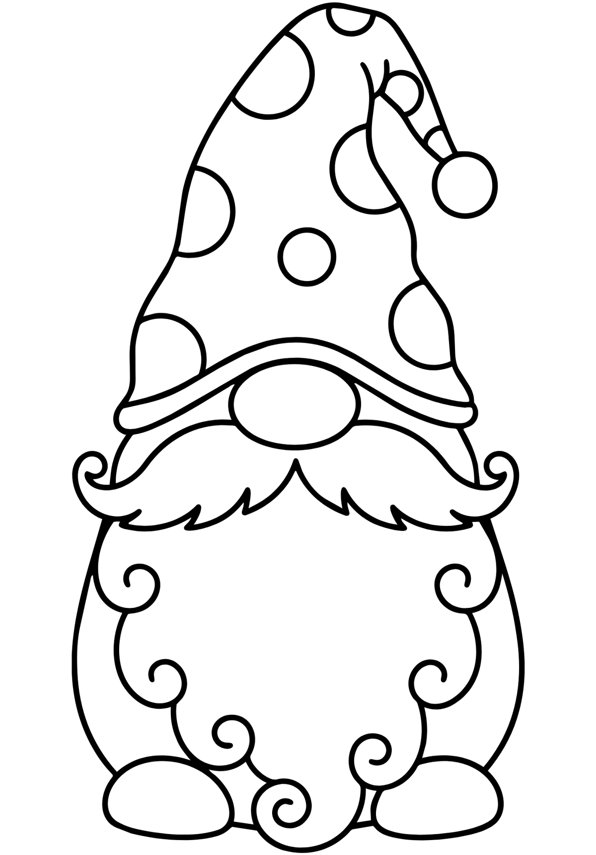 Coloriage A4 Gnome 1