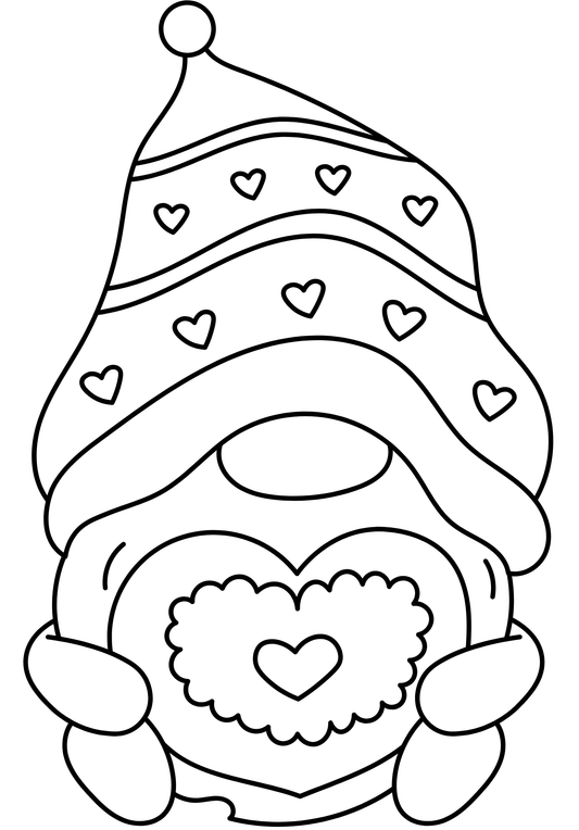Coloriage A4 Gnome 3