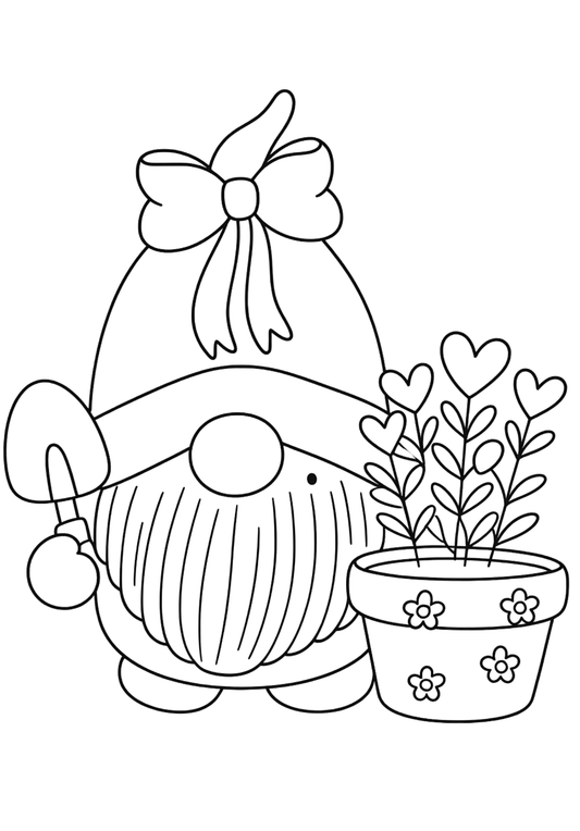 Coloriage A4 Gnome 5