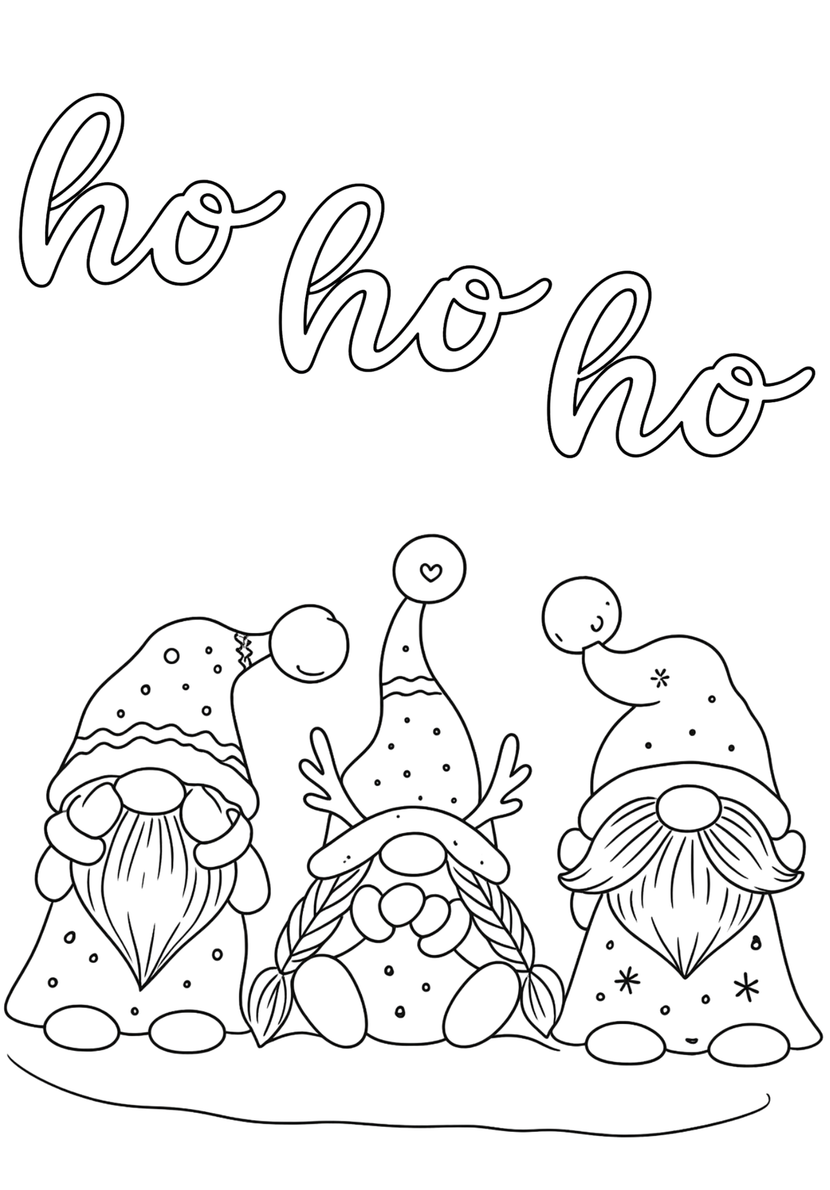Coloriage A4 Gnome 8