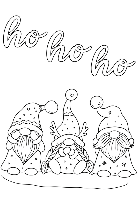 Coloriage A4 Gnome 8