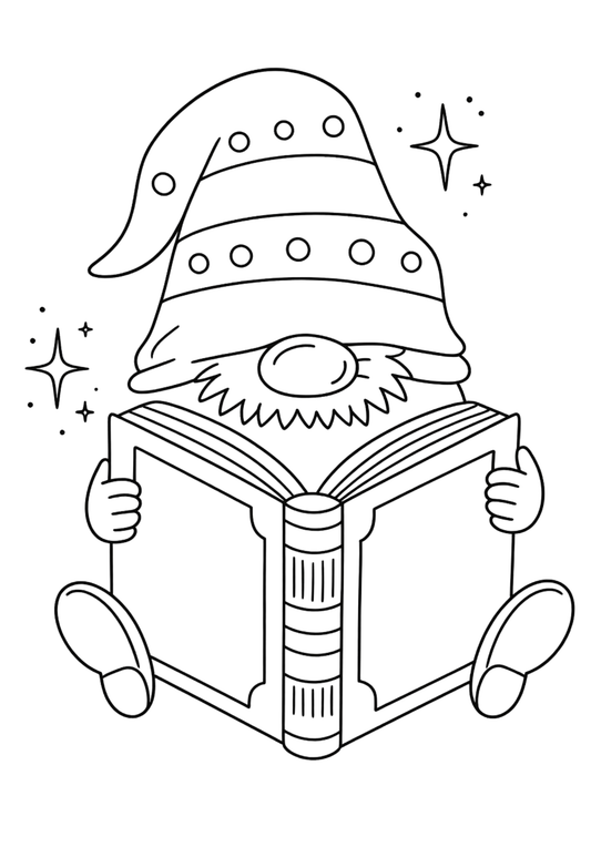 Coloriage A4 Gnome 9