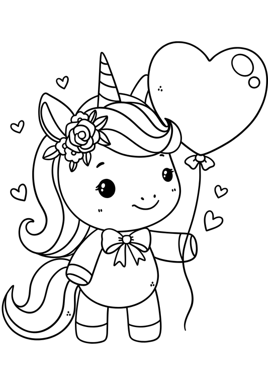 Coloriage A4 Licorne 4
